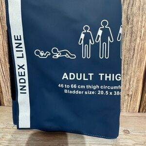 NIBP Cuff Reusable Adult Thigh Single Tube 20.5 X 38 Cm - Blue - New In Bag.
